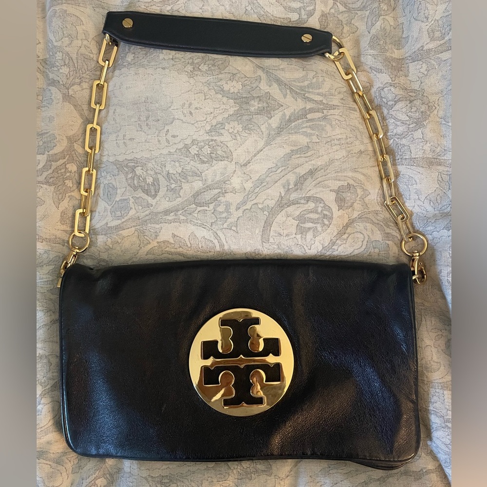 Tory Burch Large clutch with removable chain strap